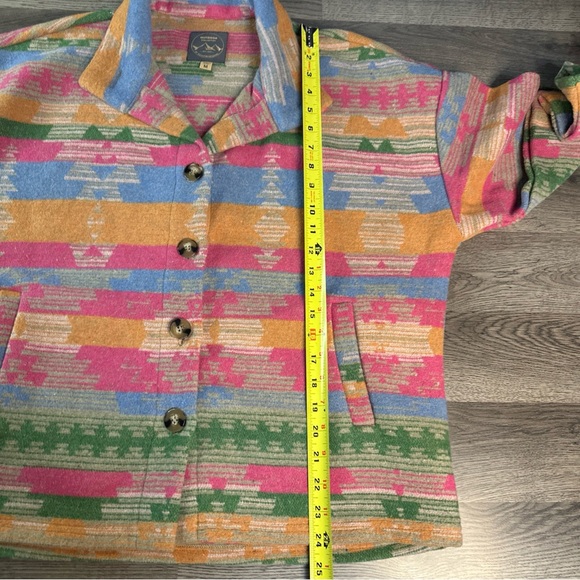 Colorful Patterned Button-Up Jacket size medium - Picture 7 of 10